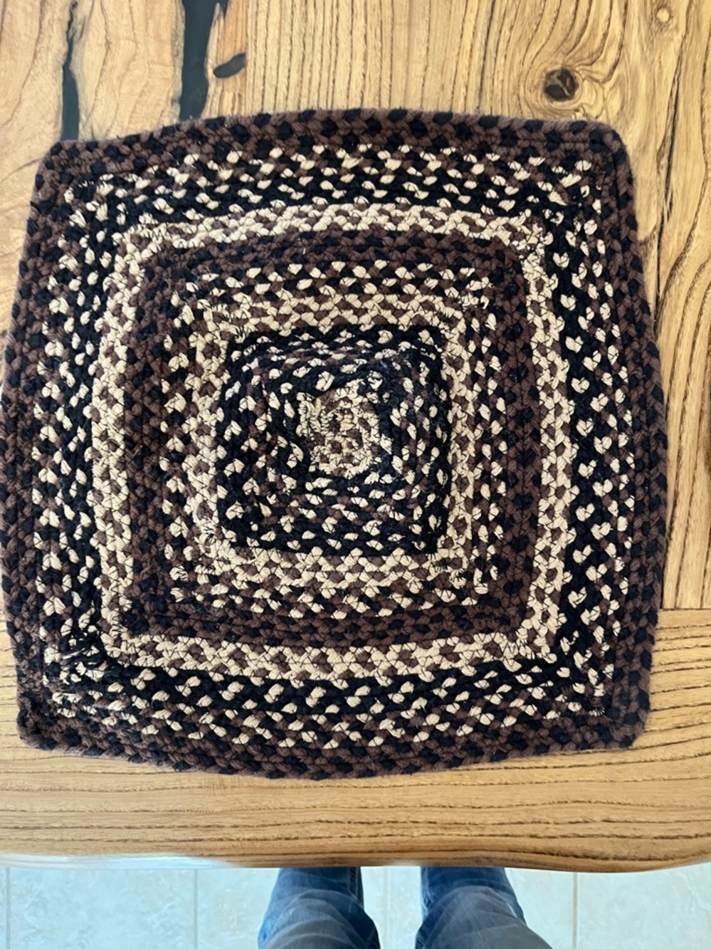 Set of 5 Square Brown Placemats
